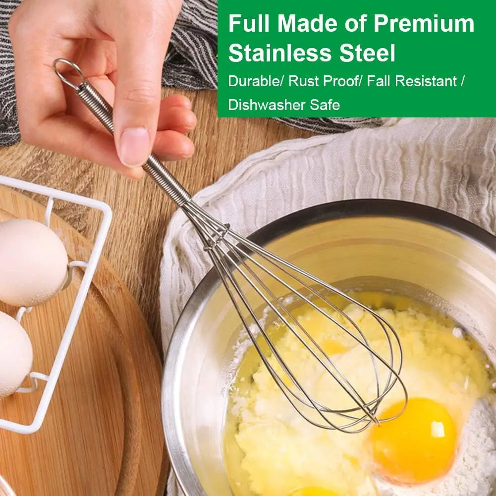 Stainless Steel Whisk Set 3Pcs Hand Mixer Egg Beater Kitchen Baking Tool for Cooking and Baking