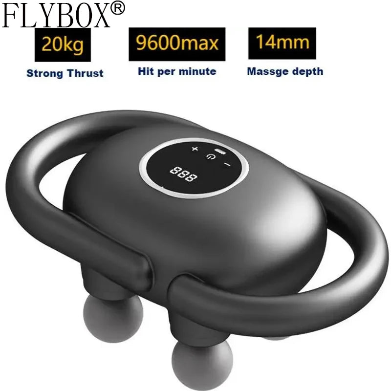 20 Gears 4 Heads 20KGS Thrust Massage Gun 14mm Massage Depth Muscle Electric Masajeador High Frequency Home Appliance Fascia Gun