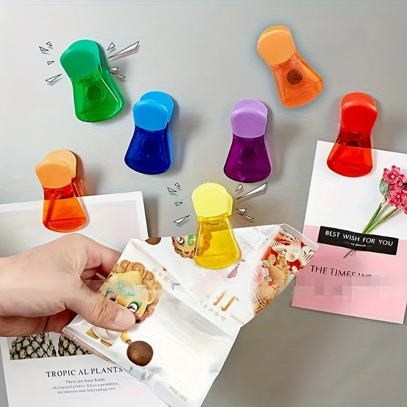 12-Piece Multicolor Food Bag & Note Clips – Durable Sealing Clips for Kitchen, Fridge, Office & Home Organization