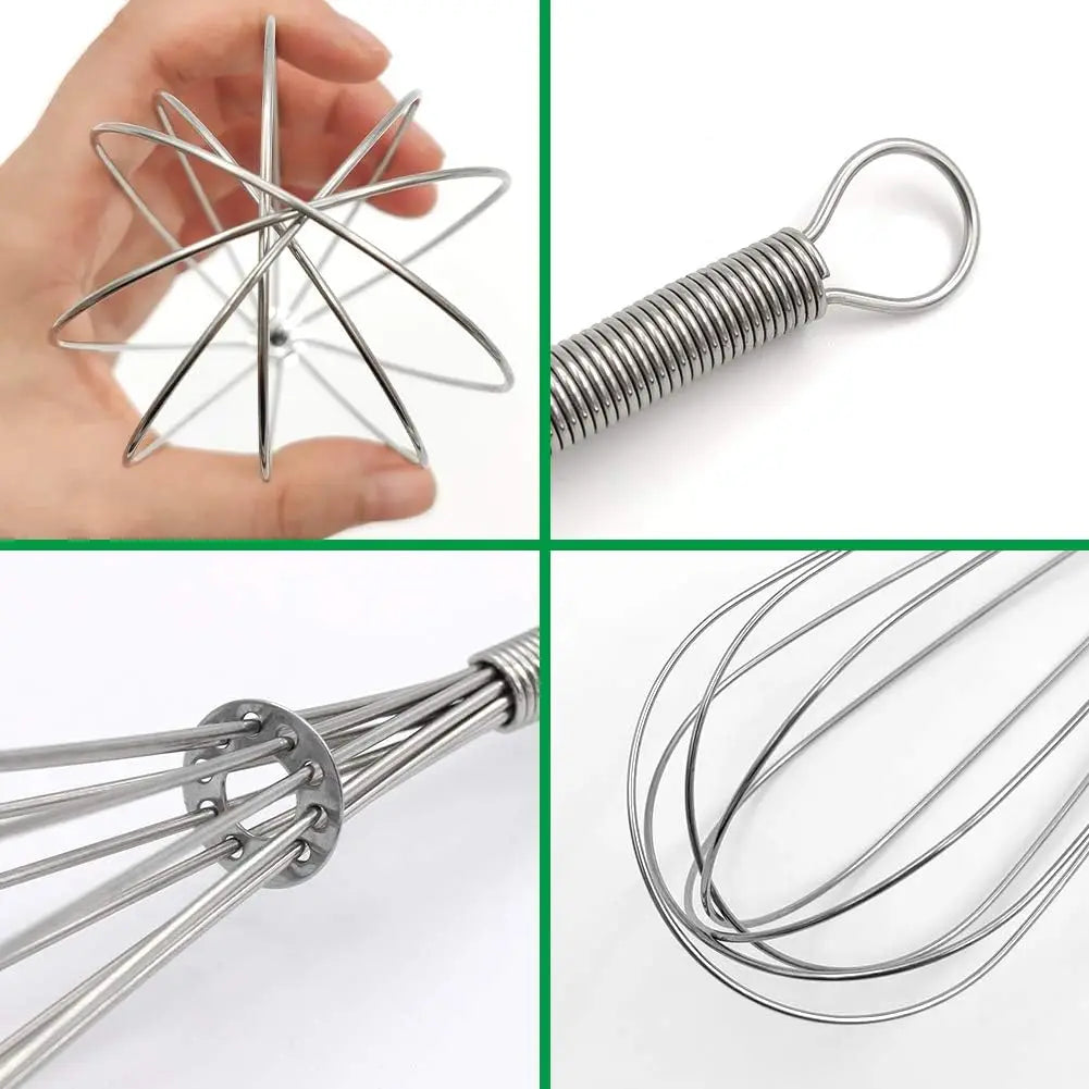 Stainless Steel Whisk Set 3Pcs Hand Mixer Egg Beater Kitchen Baking Tool for Cooking and Baking
