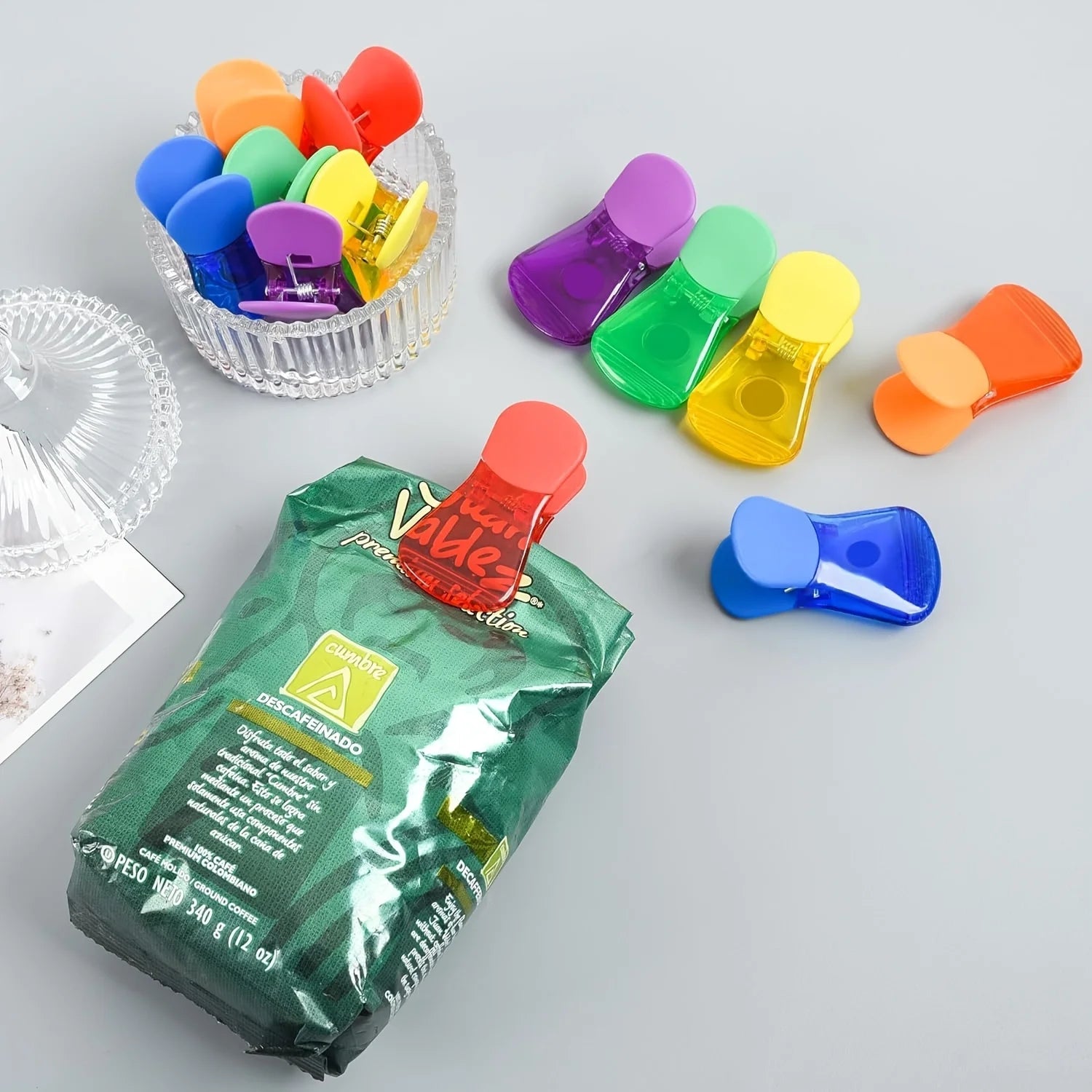 12-Piece Multicolor Food Bag & Note Clips – Durable Sealing Clips for Kitchen, Fridge, Office & Home Organization