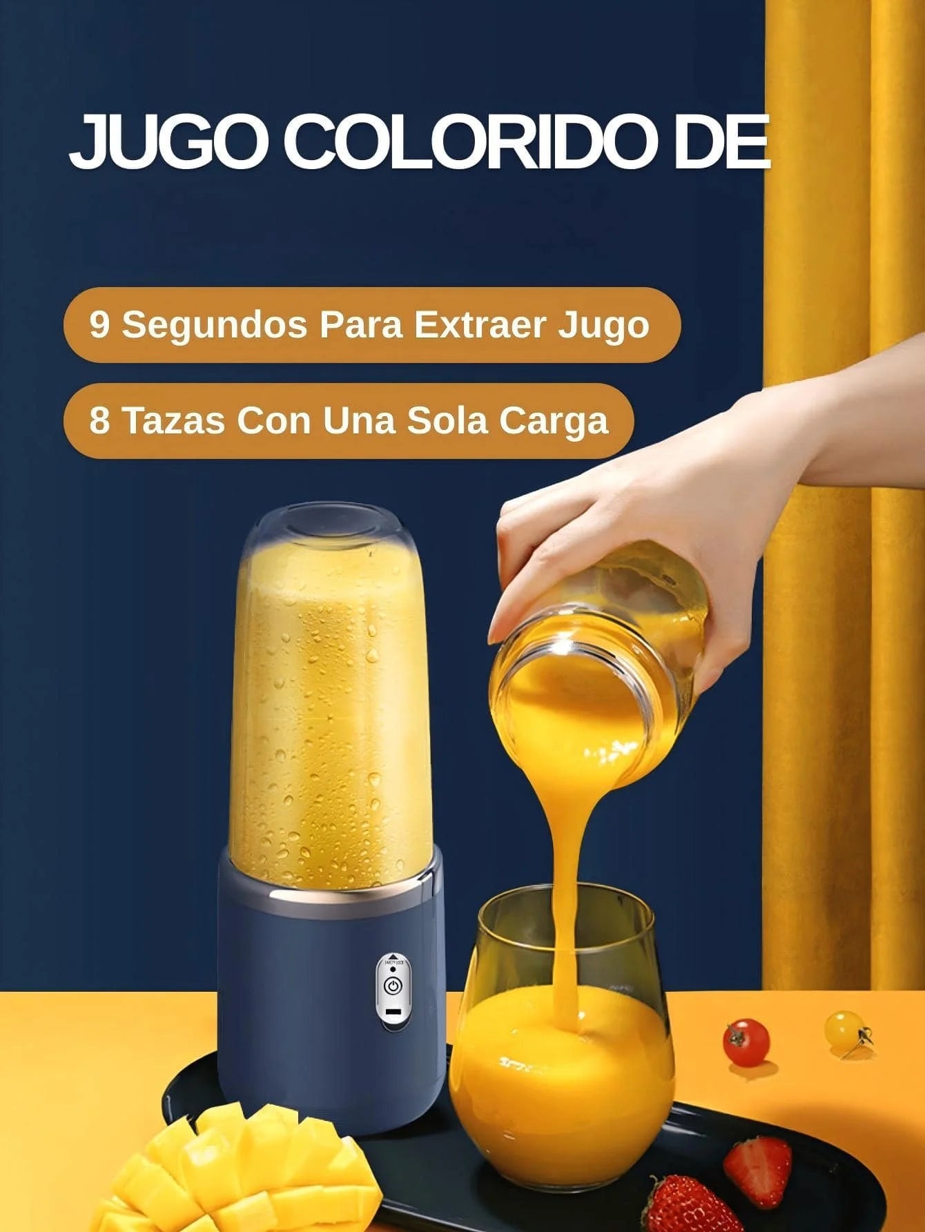 400ml Wireless And Portable Electric Blender, Mini USB Rechargeable Fruit Juice Mixer With 6 Blades And Double Glasses, Multi-Use For Processing Food At Home Or Outdoors, Ideal For Extracting Vegetables, Fruits And Making Smo