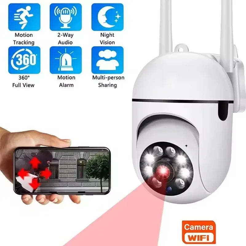 Smart 2.4G WiFi Camera for Home Security Video Surveillance Supprt Two Way Audio Mobile Motion Outdoor/Outside Night Vision