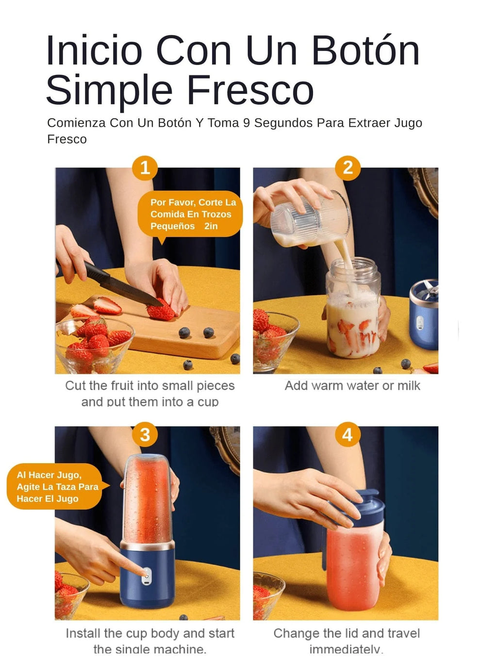 400ml Wireless And Portable Electric Blender, Mini USB Rechargeable Fruit Juice Mixer With 6 Blades And Double Glasses, Multi-Use For Processing Food At Home Or Outdoors, Ideal For Extracting Vegetables, Fruits And Making Smo