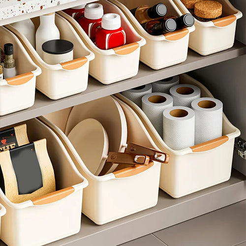 1/3pcs Multi-Functional Storage Box Set - Curved Space-Saving Design, Ideal for Home Organization & Cleaning Supplies Storage